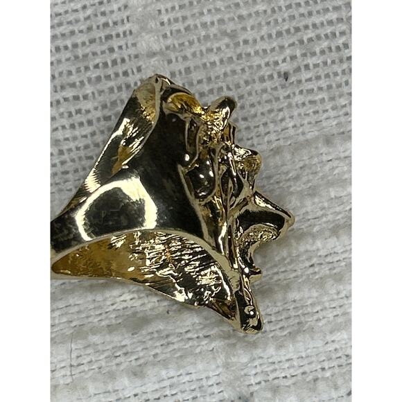 Vintage Golden Stainless Steel Lion Head Ring Men's Size 10 Leo - Picture 3 of 4